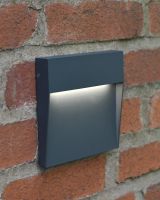 Angled view of garden wall light