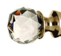 Zurich Brass Stair Rods with Genuine Austrian Crystal Finials - 12mm 