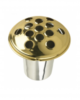 Large Short Flower Vases in Polished Brass and Aluminium