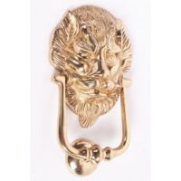 Polished Brass "Downing Street" Lion Door Knocker