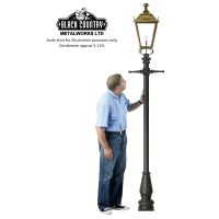 Antique Brass Dorchester Lamp Post & Lantern Set 2.7m