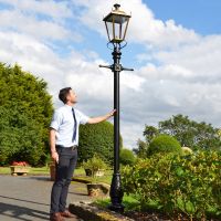 Antique Brass Dorchester Lamp Post & Lantern Set 3.25m