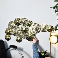 Brass Lilly Pad Wall Art to Scale