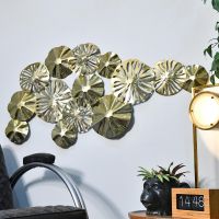 Brass Lilly Pad Wall Art in Situ