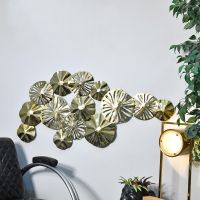 Lilly Pad Wall Art in a Brass Finish