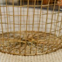 Brass Finish on the Wire Log Basket