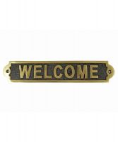 Welcome Sign Created From Solid Brass