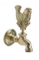 Garden Tap - Ornamental - Fish Out Of Water Polished Brass