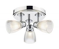 Polished Nickle Adjustable Three Light Bathroom Light