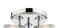 Polished Nickle Adjustable Three Light Bathroom Light