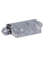 “St Marta” Antique Brass Hooded Cabinet Handle in a Bright Chrome Finish