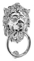 Bright Chrome Door knocker with striker plate