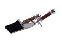Bright Chrome Brush & Pan set with Hardwood handles 
