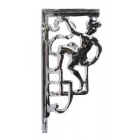 Bright Chrome Climbing Man Design Bracket 25 x 12cm