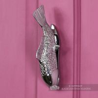 Bright Chrome Fish Door Knocker