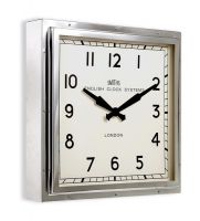 Bright Chrome Contemporary Wall Clock