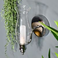 Bright Chrome Old Style Gas Lamp Bathroom Wall Light in Situ
