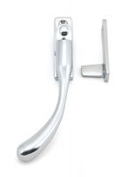 Bright Chrome Peardrop Locking Window Fastener - Left Handed