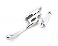 Bright Chrome Peardrop Locking Window Fastener Close-Up