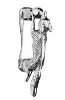 Bright Chrome Running Fox Door Knocker