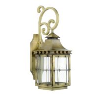 "Brighton" Wall Lantern Finished in Antique Brass