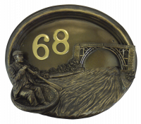 House Sign - Bronze Finish - Coracle Man