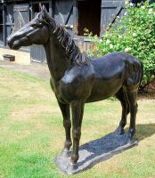 Bronze Effect Horse With Base
