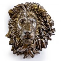 Lion Wall Bust Finished in a Bronze Effect Finish