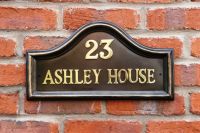 Bronze Finish Traditional House Name Sign