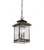 "Endon Harbour" Bronze Rain Glass Hanging Lantern