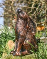 The Aluminium Stargazing Rabbit Sculpture Finished In Bronze 