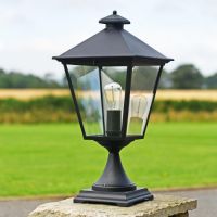 "Brooksby" Black Simplistic Victorian Pillar Light 64cm