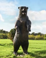 Standing Brown Bear Bronze Sculpture