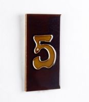 Single Brass Plain Number Tile Frame