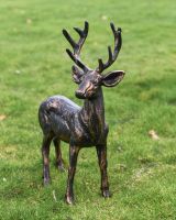 Standing Buck Sculpture Created From Cast Aluminium 