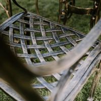 Close up of Lattice design on Garden Furniture Set 