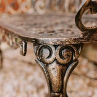 Close up of Embellishment on "Chorley" Bench 