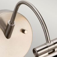 Brushed Nickel Swan Neck On Light 
