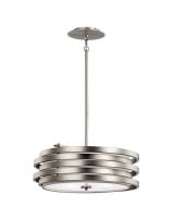 "Beasmarsh Avenue" Brushed Nickel Spiral Design Hanging Light