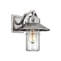 Brushed Steel "Brentwood" Top Fix Wall Light - 27cm