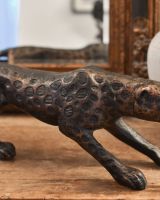 Close up of bronze leopard shoulder