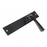 Large Lever Handle Set Finished In A Smooth Black