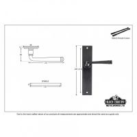 "Buckthorn" Large Lever Latch Set Dimensions