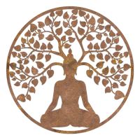 "Buddha Tree" Wall Art in a Rustic Finish