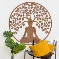 "Buddha Tree" Rustic Wall Art in Situ in the Home