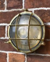 Antique Brass Nautical "Bow" Wall Light 