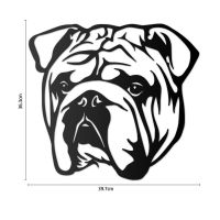 Metal Bulldog Wall Art to Scale