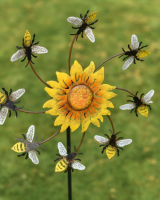 Bumble Bee and Sunflower Garden Spinner Spike Detailing