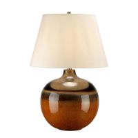 Burnt Orange Reactive Glaze Table Lamp