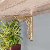Ornate “Victorian Amalina” Scroll Bracket in a Polished Brass Finish